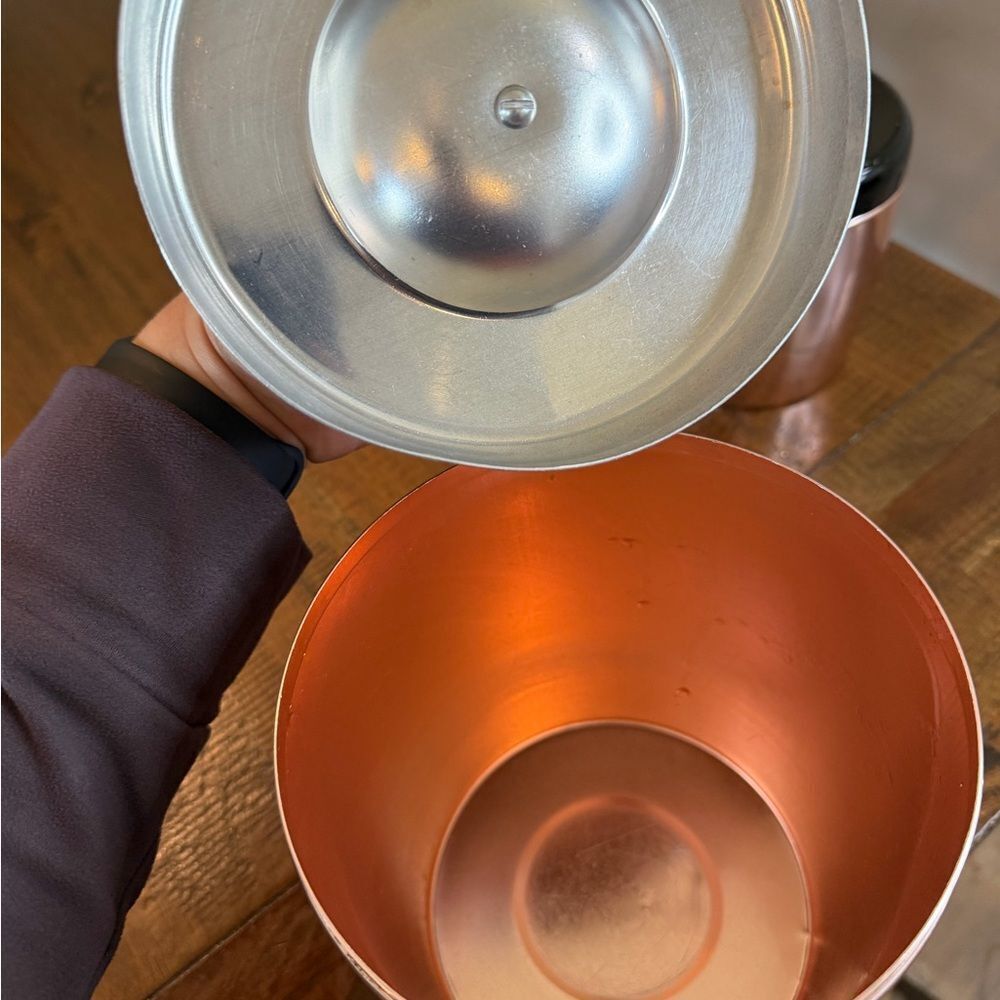 West Bend Copper Colored Aluminum Canisters Coffee-Sugar-Tea - Picture 5 of 10